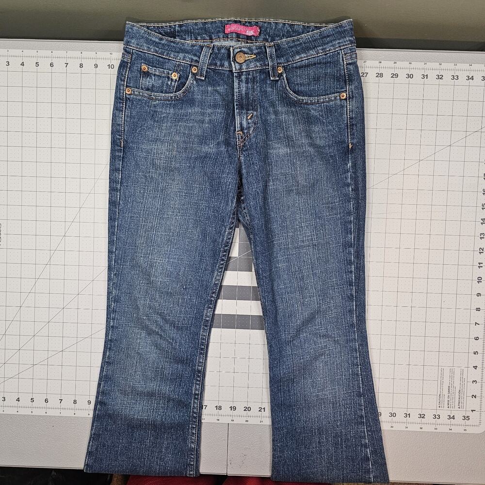 Vintage Levis 518 Jeans Womens 5 Short 30x30 SuperLow Bootcut Flare Stretch Y2K